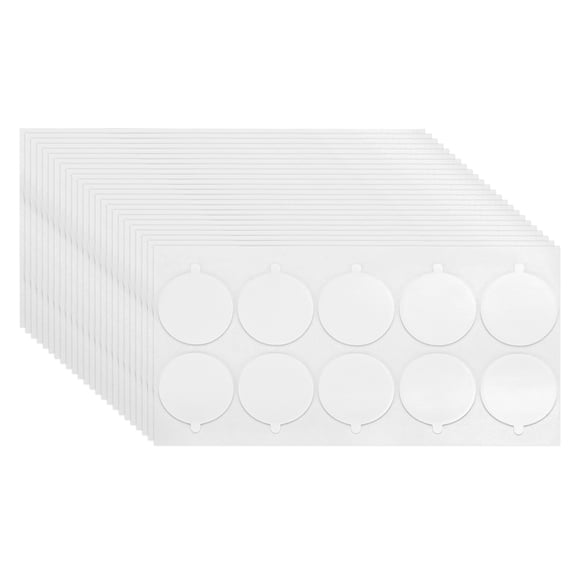 1" Double Sided Adhesive Dots, 240 Pcs Clear Sticky Tack, Round Mounting Putty Removable Adhesive Putty with Pull Tab for Wall Hanging Festival Party