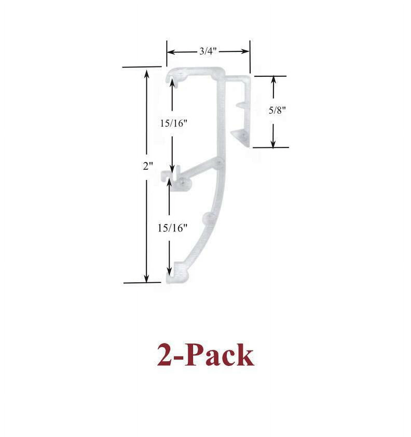 1" Double Slat CLEAR VALANCE CLIPS for Horizontal Wood or Mini Blinds