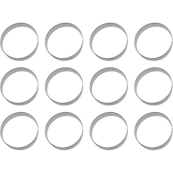 1 Dozen/12 Count Biscuit Circle 4 Inch Cookie Cutters from The Cookie Cutter Shop – Tin Plated Steel Cookie Cutters