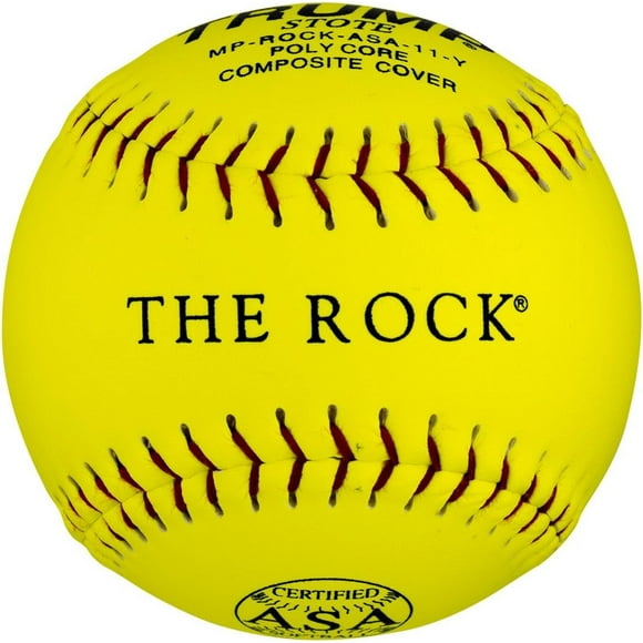 1 Dozen ASA Trump The Rock 11" Softballs - 44cor/.375 Compression (MP-ROCK-ASA-11-Y) 12 Balls