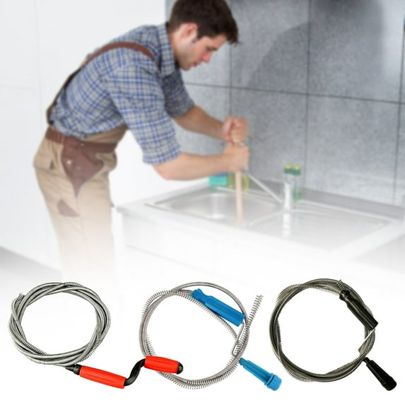 1*Drain Cleaner Cleaner Drain Flexible Metal Spring Sink Dredge Plumbing Clog Remover for Bathroom Tub Toilet Sink Kitchen Bathroom Products