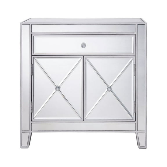 1 Drawer 2 Doors Cabinet 28 in. x 13-1/4 in. x 28-1/4 in. in Silver paint