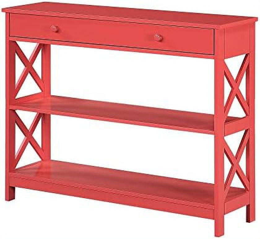 Oxford Coral 40" Wood Console Table with Storage
