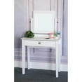 thumbnail image 1 of 1 Drawer Wooden Vanity Table with Adjustable Mirror, White, 1 of 4