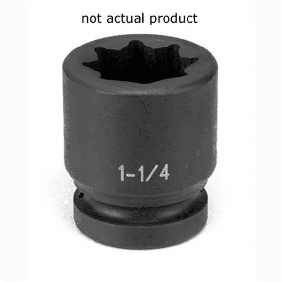 Grey Pneumatic 1" Drive x 1-5/8" Standard - 8 Point Socket