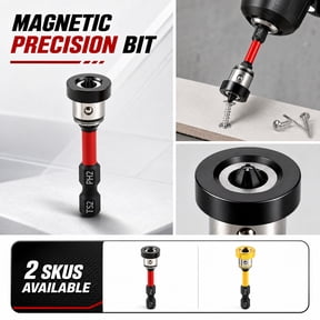 1 Drywall Screw Bit, Magnetic Screw Ring for Drill, 1/4 Hex Shank Ph2 Screwdriver Bit with Magnetic Screw Holder for 1/4 Impact Driver, Yellow Single Unit for Woodworking Projects