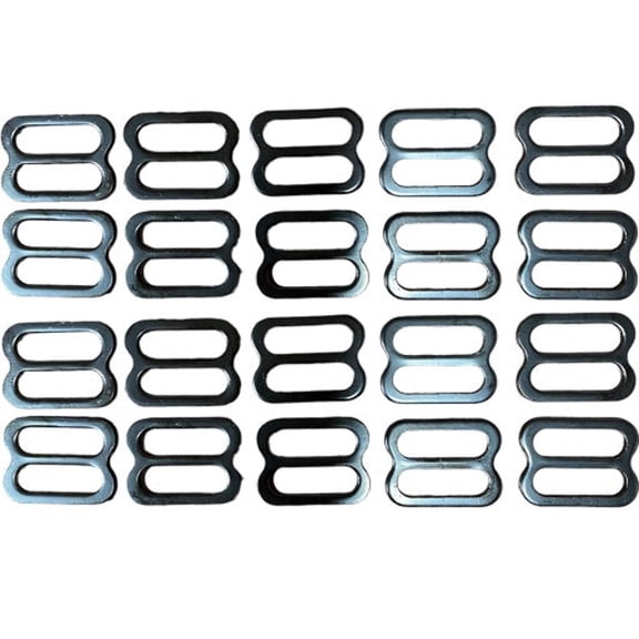 1" Dull Black Resin Stamped Steel Slide 20 PACK | SLIDE1BLK3100