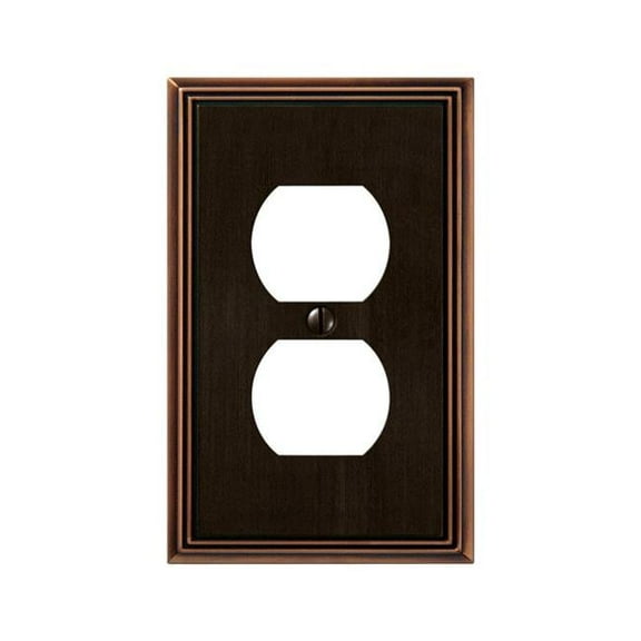 1 Duplex Aged Bronze Wallplate
