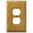 thumbnail image 1 of 1-Duplex Oak Outlet Wall Plate, Brown, 1 of 1