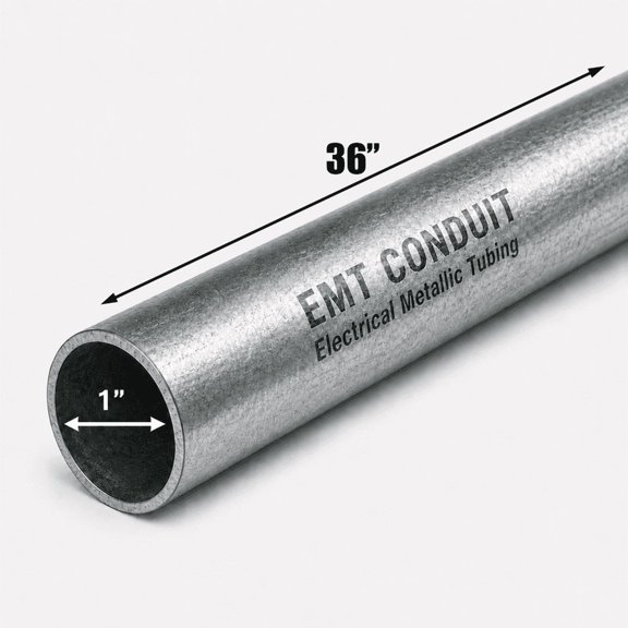 1 in. Diameter x 36 in. Length Galvanized Steel EMT Conduit Pipe