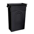 thumbnail image 1 of 23 Gallon Highboy Trash Can, Heavy Duty Plastic Waste Container - Black - Space Saving Design with Handles & Vented Sides for Easy Bag Removal, 1 of 6