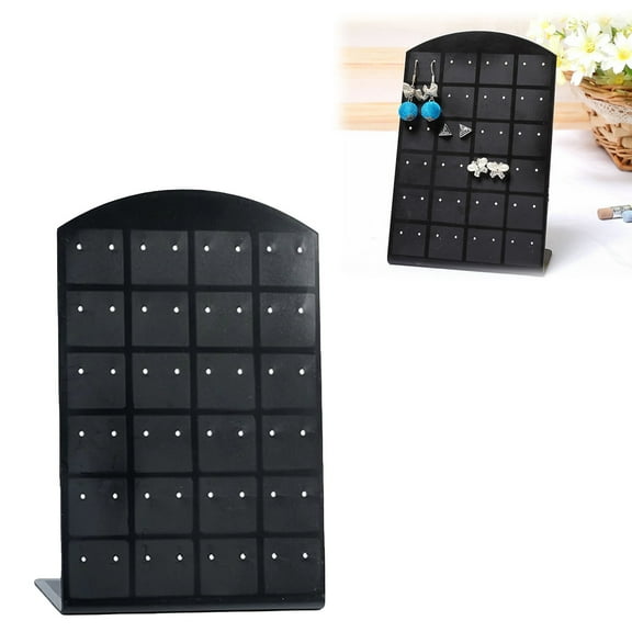 1 Earring Storage Display Stand Shape 48 Holes Ear Stud Earrings Display Rack Jewelry Holder Organizer