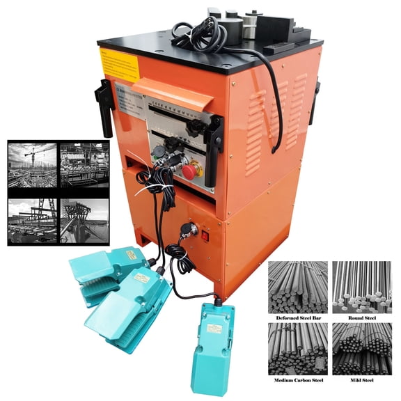 1" Electric Steel Bar Bending Cutting Machine Desktop 110V 1700W