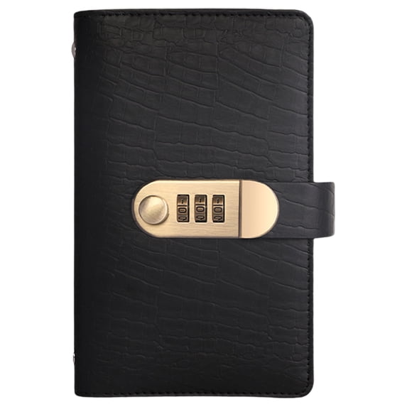 1 Envelopes Saving Challenge Book With Password Lock 7"×4.2" Savings Challenges Book Budget Planner With Envelopes,Combination Lock Cash Deposit Book, PU Leather Savings Organizer(Black,)
