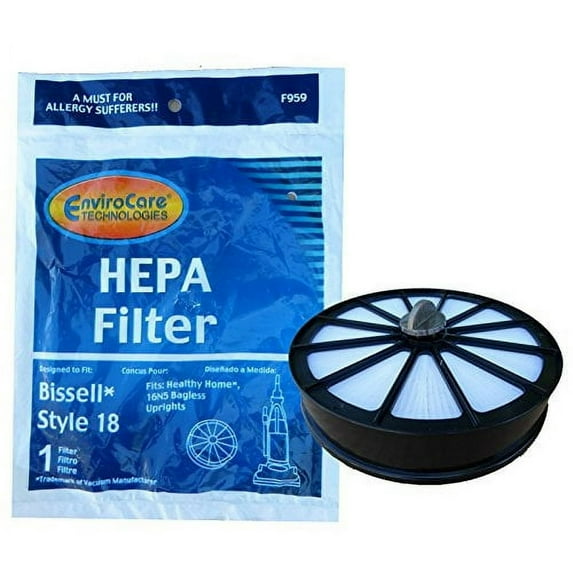 EnviroCare Replacement Hepa Filter Style 18 Designed to Fit Healthy Home Bagless Uprights