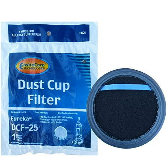 1 Eureka Upright Vacuum Cleaner Washable Allergy DCF-25 Dust Cup Filter #67600 82982-1 82982-2