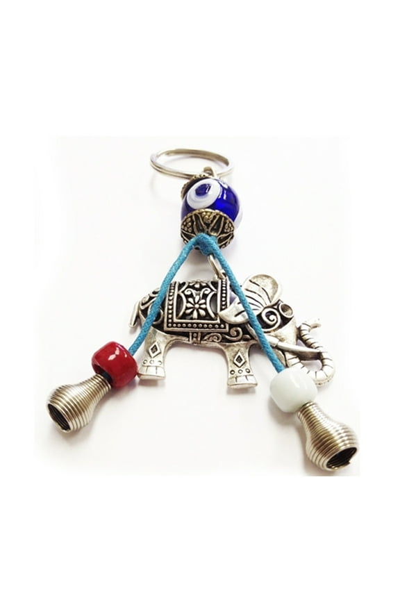 1 Evil Eye Keychain Lucky Charm Key Chain Elephant Hamsa Nazar Amulet Protection