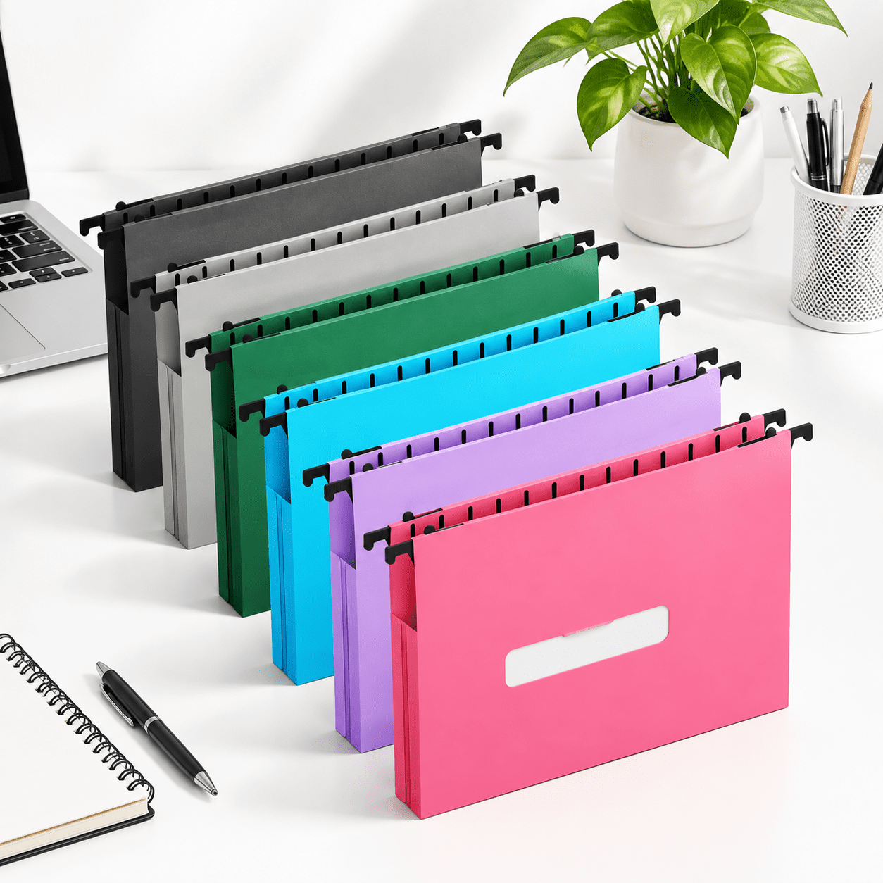 1" Expansion-multicolor Legal Size-With Side Plastic Hanging File ...