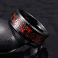 thumbnail image 1 of 1 Exquisite Fashion Business Stainless Steel Ring, Personalized Punk Design Men's Fashion Ring, ewelry,Black & Red-8, 1 of 13