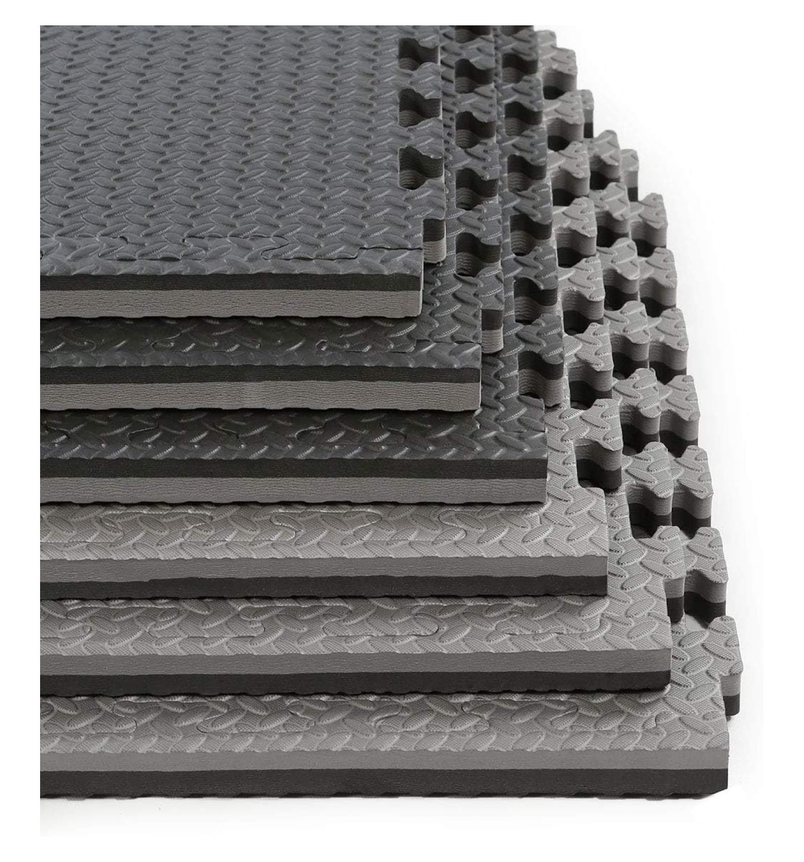 1" Extra Thick sq ft Reversible Gym Foam Floor Mat Tiles (24" x 24