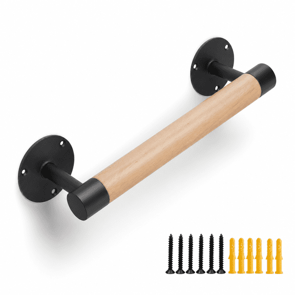 1 FT Wood Indoor Stair Handrail Wall Mounted Safety Grab Bar