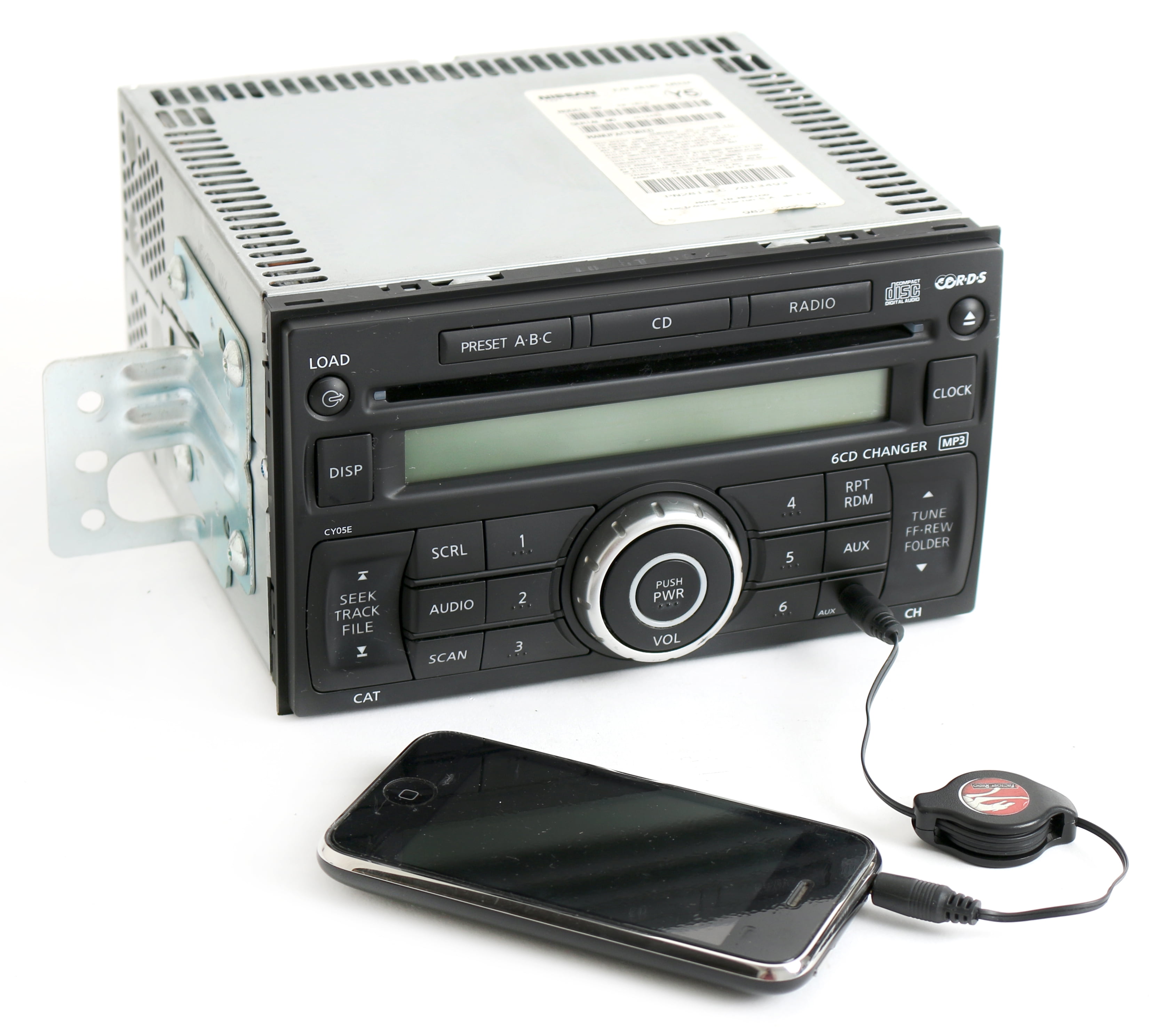 1 Factory Radio 638-50353-D AM/FM Radio 6 Disc CD Player Fits 07-09 Versa Fits select: 2007-2009 NISSAN VERSA