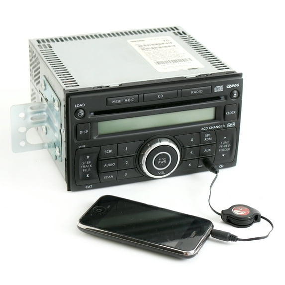 1 Factory Radio 638-50353-D AM/FM Radio 6 Disc CD Player Fits 07-09 Versa Fits select: 2007-2009 NISSAN VERSA