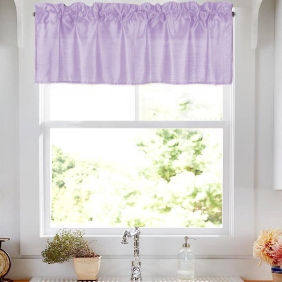 1 Faux Silk Shiny Waterfall Window Rod Pocket Top Swag Valance 55"X18"