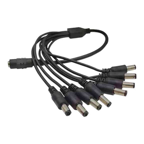 1 Female To 3/4/5/6/7/8 Male Plug Barrels Connector Females Males Extend Power Cord Power Splitter Cable Enduring