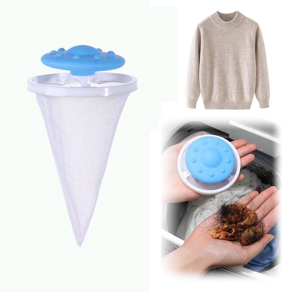 1 Filter Clearance! Floating Hair Filtering Mesh Removal 2025 New Hair Catcher Washer Machine Lint for Washing Machine Hose Hair Filter Cleaning Mesh Bag Dog Cat Hair Remover for Laundry