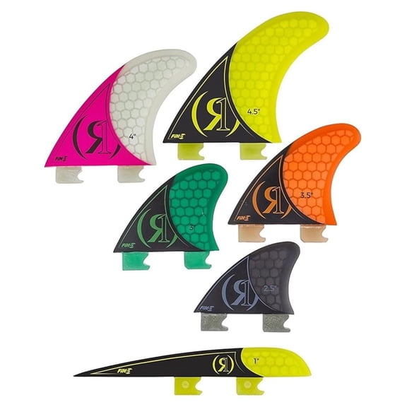 1" - Fin-S 2.0 Tool-Less Fiberglass - Center Surf Fin - Black (2019)