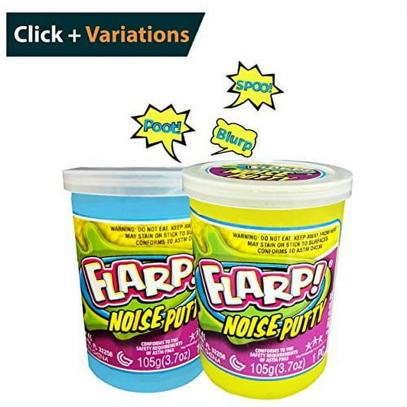 The #1 Flarp Noise Putty (2 Pack) Fart Putty Slime Electric Bundle It Makes Fart Noises Super Soft Blue And Yellow Slime 2 Pack Electric Style (Click For More Variations)