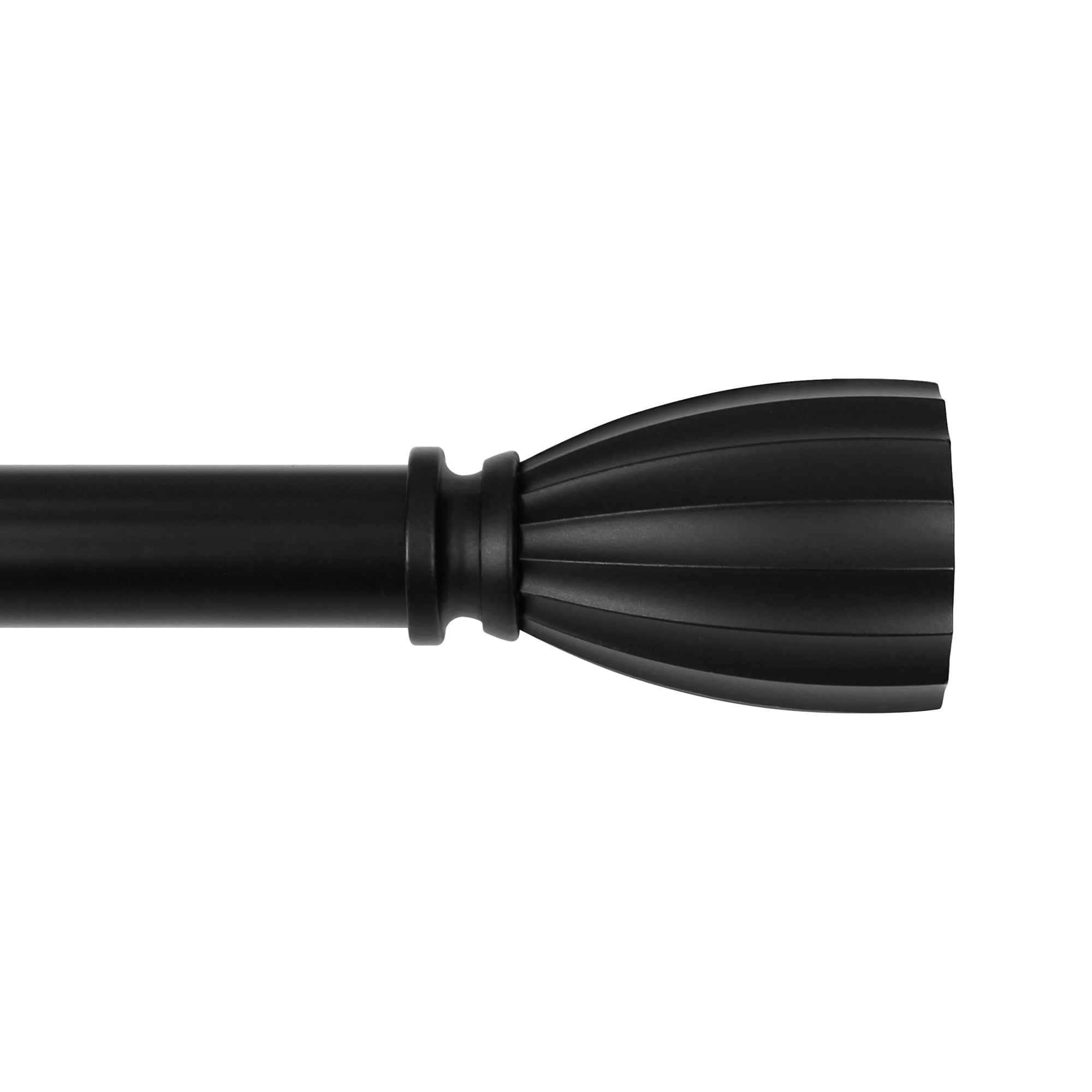 1" Flat Knob Rod Matte Black 50"-144"