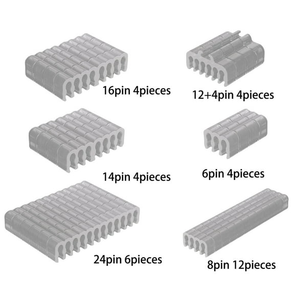 1. Flexible PVC Wire Combs Cord Organizers For 1.8-2.5mm Sleeved Lines, 34pcs PC Line Manager