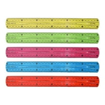 Under $1 Flexible Ruler, Red Measuring Ruler, 12-Inch Flexible Ruler, 30Cm Soft Bendable Measuring Rule, Inch & Centimeter Scale for Drafting & Office, by Goohae