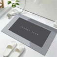 thumbnail image 1 of 1* Floor Mat Bath Mat Rubber Bath Mats Quick Drying Non Slip Bathroom Mat Super Absorbent Bath Mat Instant Dry Bathroom Rug in Front of the Kitchen Sink Shower Room Bathtub Square Carpet, 1 of 6