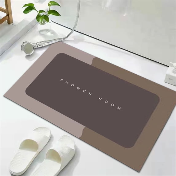 1* Floor Mat Bath Mat Rubber Bath Mats Quick Drying Non Slip Bathroom Mat Super Absorbent Bath Mat Instant Dry Bathroom Rug in Front of the Kitchen Sink Shower Room Bathtub Square Carpet