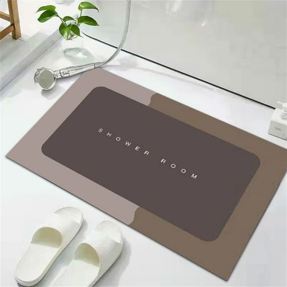 1* Floor Mat Bath Mat Rubber Bath Mats Quick Drying Non Slip Bathroom Mat Super Absorbent Bath Mat Instant Dry Bathroom Rug in Front of the Kitchen Sink Shower Room Bathtub Square Carpet