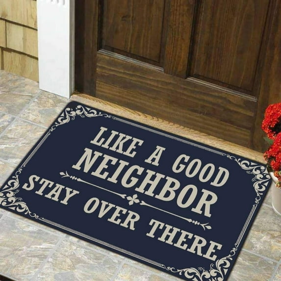 1* Floor Mat Doormat in Here Entrance Floor Mat Funny Doormat Home and Office Decorative Indoor/Outdoor/Kitchen Mat Non Slip Rubber Carpet