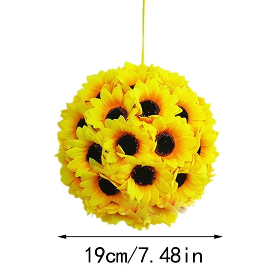 1×Flower Ball Clearance! Simulation Sunflower Flower Ball Forest Wedding Arrangement Small Sunflower Ball Flower Wall Shooting Background Decoration Flower Ball C, Fake Flowers Promotion Sale!