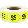 thumbnail image 1 of $1 Fluorescent Yellow Pricing Sale Circle Stickers, 0.75 Inches Round, 500 Labels on a Roll, 1 of 10