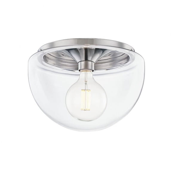 -1-Flush Mount in Style-13.75 inches Wide By 9.5 inches High-Polished Nickel Finish Bailey Street Home 735-Bel-3321926