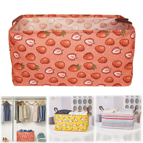 1 Foldable Large-Capacity Clothing Storage Box Foldable Storage Box Storage Basket Organizer with Handles for Shelf Closet Living Room Bedroom Home 1 Pack