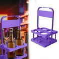 thumbnail image 1 of 1 Foldable Rack Clearance! Portable Plastic Drink Reusable Bottle Coffee Cup Holder Beverage Cup Drink Caddy for 4 Holes Cup Holders with Handle for Catering Restaurant Travel Car, 1 of 9