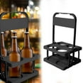thumbnail image 1 of 1 Foldable Rack Clearance! Portable Plastic Drink Reusable Bottle Coffee Cup Holder Beverage Cup Drink Caddy for 4 Holes Cup Holders with Handle for Catering Restaurant Travel Car, 1 of 9