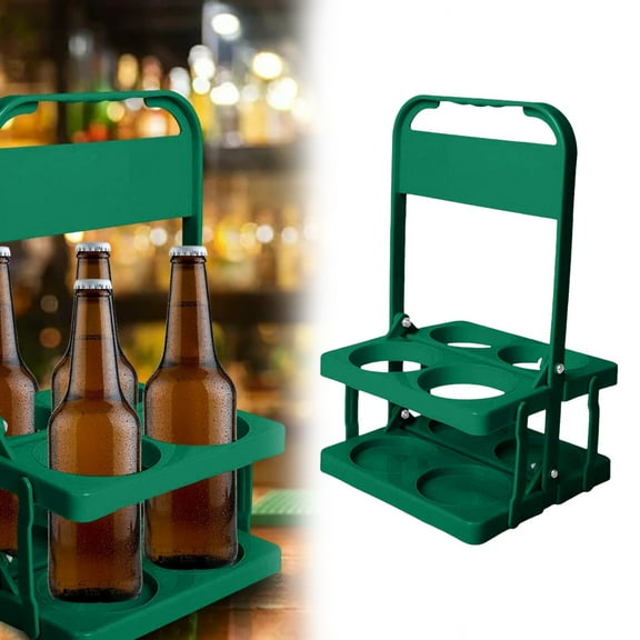1 Foldable Rack Clearance! Portable Plastic Drink Reusable Bottle Coffee Cup Holder Beverage Cup Drink Caddy for 4 Holes Cup Holders with Handle for Catering Restaurant Travel Car
