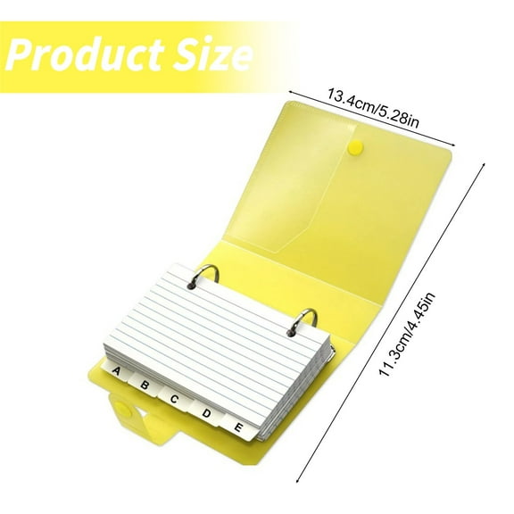 1 Folder 3X5 Lined Index Cards with Ring Holder and Dividers 100 Ruled Cards