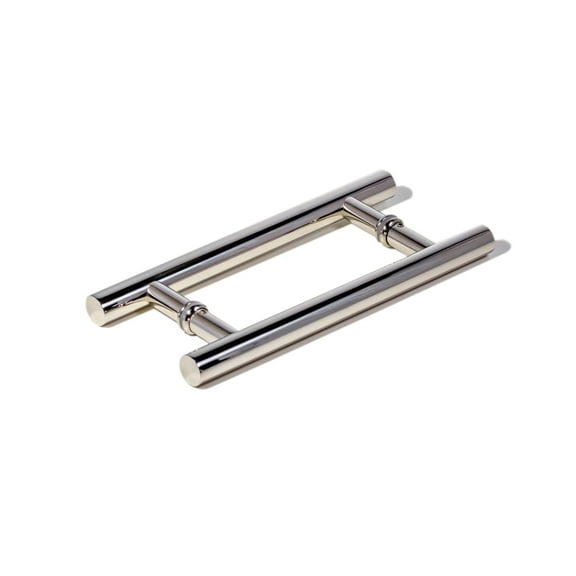 1 Foot Length Back-to-Back Stainless Steel Entry Door Handles Chrome Mirror Polish Finish Modern Door Pull Handle Internal External Home Commercial Glass Doors Handle Pulls Barn Doors, Round Bar