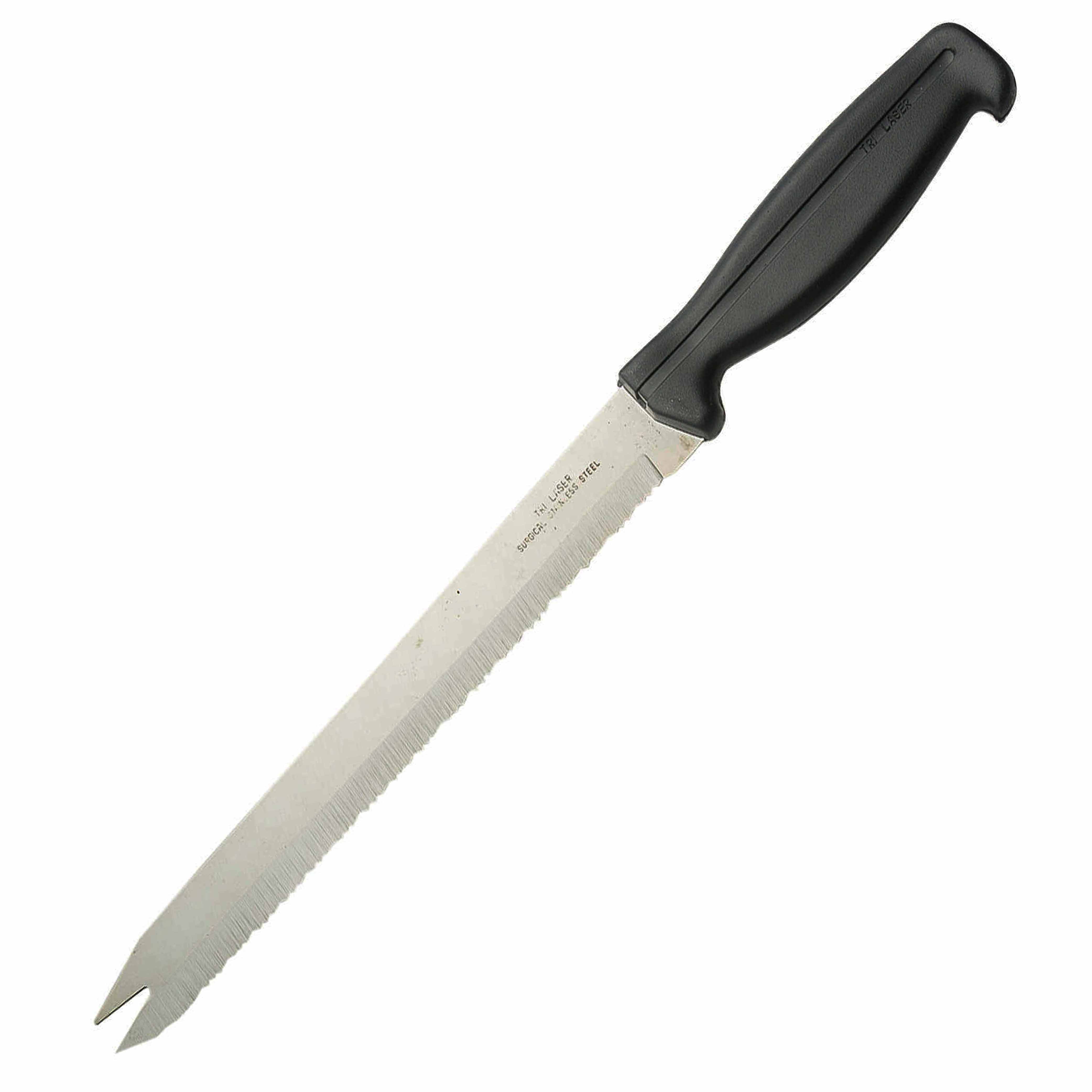 1Pc Steak Knife Serrated Cutter Vegetable Meat Slicer Stainless Steel Full  Tang