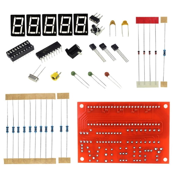 1 * Frequency Counter Automatic Range Conversion PCB DIY Kits Crystal Oscillator Frequency Counter Tester Meter Digital LED